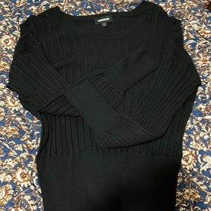 Express Black Ribbed Sweater. Size Large